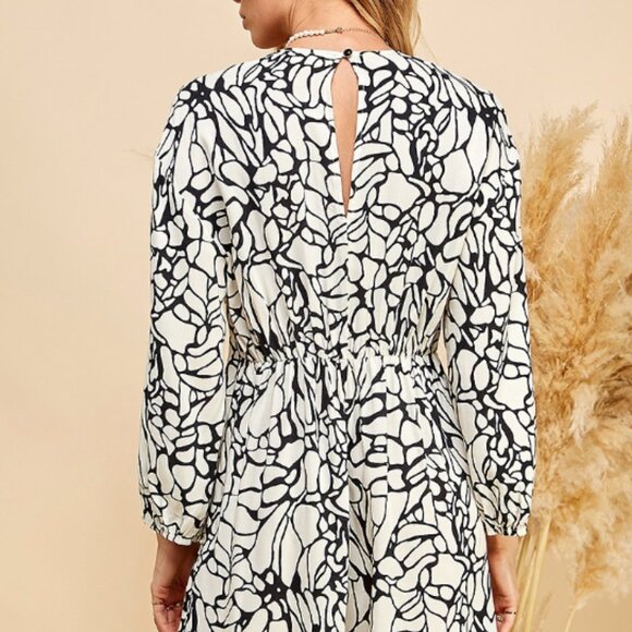 Print Wrap Romper - Picture 3 of 3